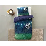 Little Monster Dekbedovertrek Live football Blauw 140 x 200/220