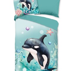 Pure Dekbedovertrek Splash kids nr.33026 mint