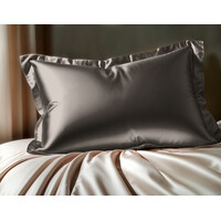 Sleeptime Glossy Antraciet Kussensloop 60 x 70