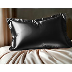 Sleeptime Glossy Zwart Kussensloop 60 x 70