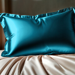 Sleeptime Glossy Petrol Kussensloop 60 x 70