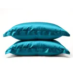 Sleeptime Glossy Petrol Kussensloop 60 x 70