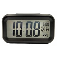 Huis en Bed Digitale wekker zwart - met alarm