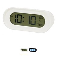 Huis en Bed Digitale wekker wit klein - met alarm