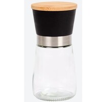 Huis en Bed Handmatige zout- of pepermolen glas hoogte 13cm bamboe 170ml