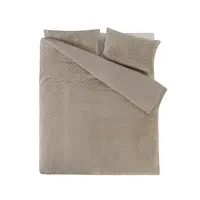 Sleeptime Dekbedoveertrek Chevron Teddy Taupe