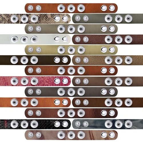Zstyle Buttons Clicks armband leer ( 2 stuks) zonder Buttons - Mix
