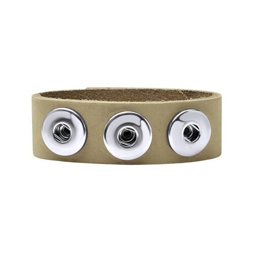 Zstyle Buttons Clicks armband leer ( 2 stuks) zonder Buttons - Mix