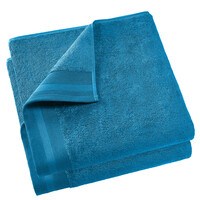 De Witte Lietaer Badlaken Contessa, Lagoon Blue - 70 x 140 cm - 2 stuks - Katoen