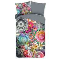 HIP Dekbedovertrek katoen-satijn no.33217 grijs