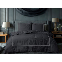 Primaviera DeLuxe Dekbedovertrek Brata Zwart/Grijs Zwart