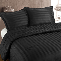 Primaviera DeLuxe Dekbedovertrek Hotel Stripe Antraciet