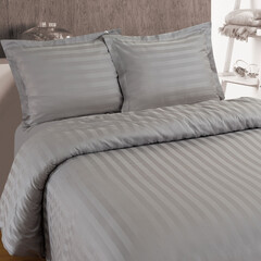 Primaviera DeLuxe Dekbedovertrek Hotel Stripe Grijs