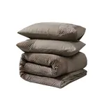 Sleeptime Dekbedovertrek Velvet Crossline Taupe