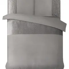 Sleeptime Dekbedovertrek Velvet Crossline Zand/Grijs