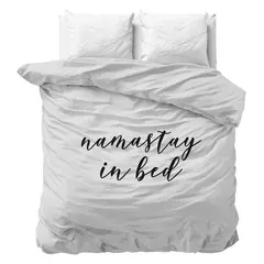 Sleeptime Dekbedovertrek Namastay Wit