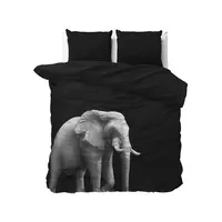 Sleeptime Dekbedovertrek Elephant Zwart