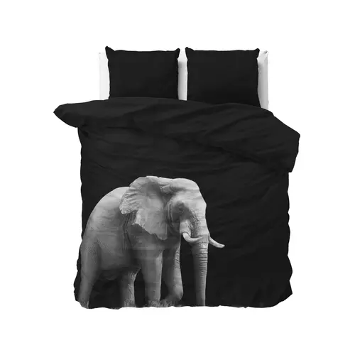 Sleeptime Dekbedovertrek Elephant Zwart