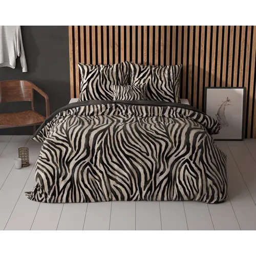 Sleeptime Dekbedovertrek Zebra icon Zwart