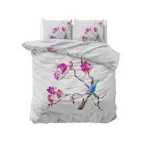 Sleeptime Dekbedovertrek Magnolias Wit