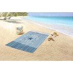 Good morning Strandlaken 100x180 poly velours Good Morning nr.33266 blauw