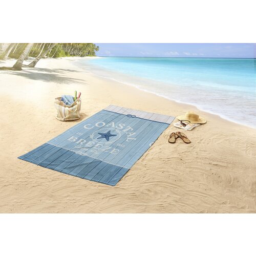 Good morning Strandlaken 100x180 poly velours Good Morning nr.33266 blauw