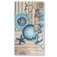 HIP Strandlaken 100x180 velours HIP nr.33219 blauw