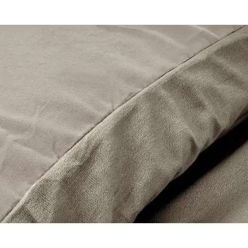 Sleeptime Dekbedovertrek Velvet uni Taupe/Grijs
