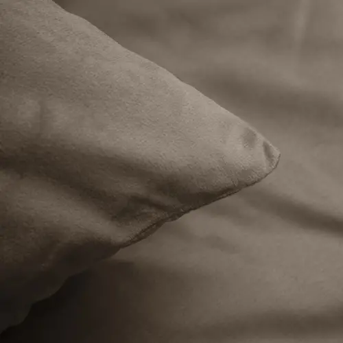 Sleeptime Dekbedovertrek Velvet uni Taupe/Grijs