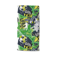 Good morning Strandlaken 75x150 poly velours kids Good Morning nr.10109 groen