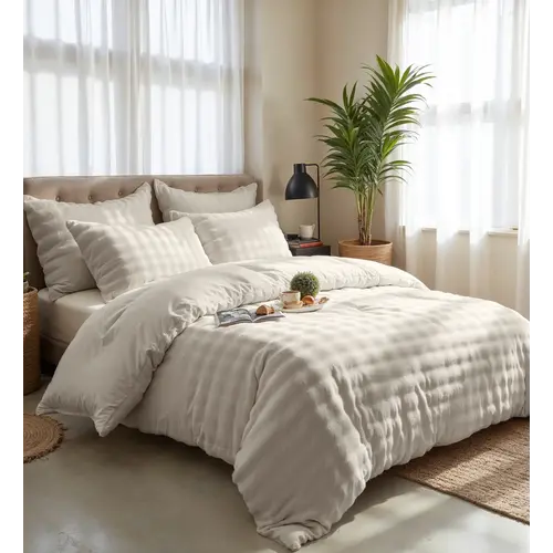 Sleeptime Dekbedovertrek Pom Pom Beige