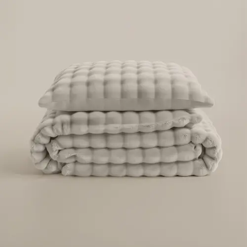 Sleeptime Dekbedovertrek Pom Pom Beige