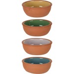 Koopman Tapas schaaltjes - 4x st - 10 x 4 cm - 150 ml - terracotta - hapjes bakjes