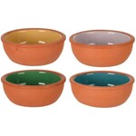 Koopman Tapas schaaltjes - 4x st - 10 x 4 cm - 150 ml - terracotta - hapjes bakjes