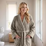 Dreamhouse Coral fleece Badjas Taupe