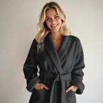 Dreamhouse Coral fleece Badjas Zwart