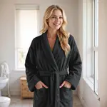 Dreamhouse Coral fleece Badjas Zwart