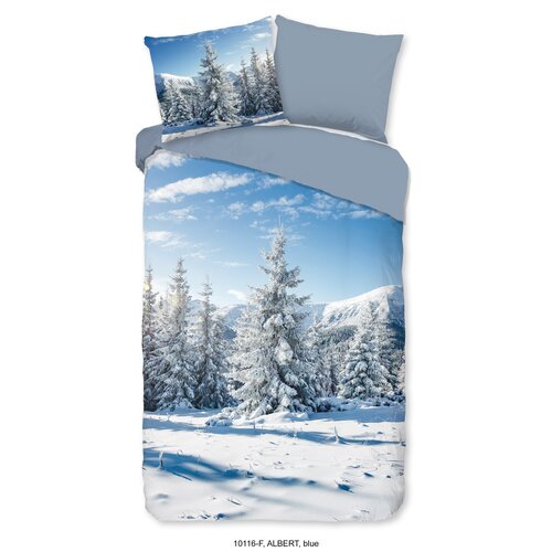 Good morning Dekbedovertrek Albert flanel nr.10116 blauw