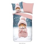 Good morning Dekbedovertrek Sofia flanel kids nr.33352 pink