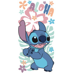 Disney Lilo & Stitch Strandlaken Hawaii - 70 x 140 cm - Katoen