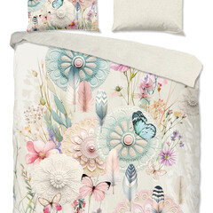 HIP Dekbedovertrek Maysa katoen-satijn no.33294 off-white