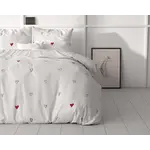 Sleeptime Dekbedovertrek Hearts Everywhere Wit
