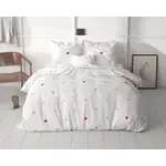 Sleeptime Dekbedovertrek Hearts Everywhere Wit