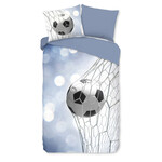 Good morning Dekbedovertrek Tijmen flanel kids nr.10114 blauw