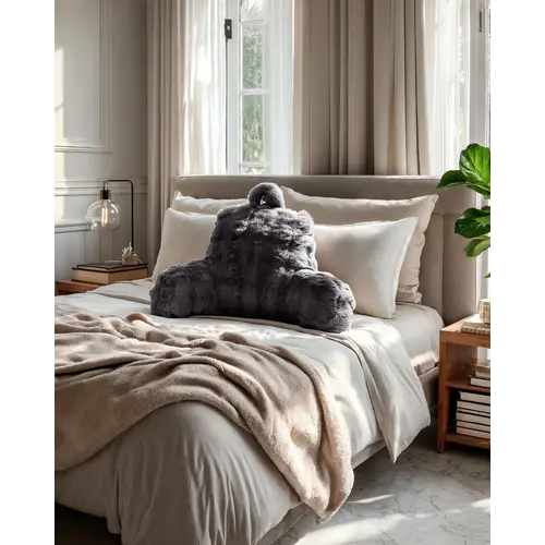 Primaviera DeLuxe Bedrest Pompom Antraciet 34 x 50