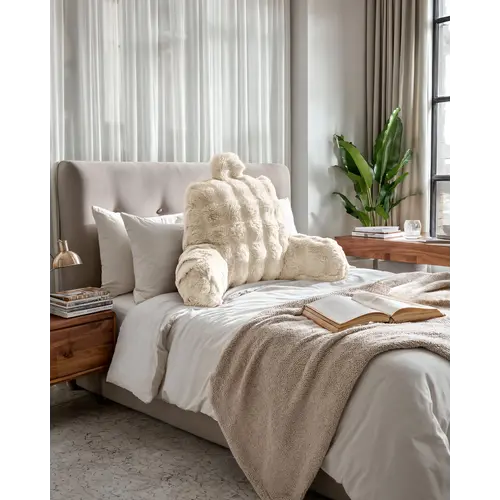 Primaviera DeLuxe Bedrest Pompom Beige 34 x 50