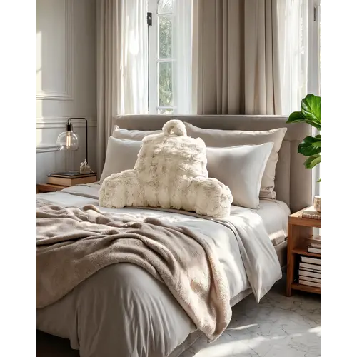 Primaviera DeLuxe Bedrest Pompom Beige 34 x 50