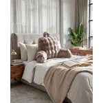 Primaviera DeLuxe Bedrest Pompom Taupe 34 x 50