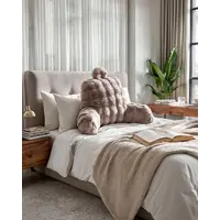 Primaviera DeLuxe Bedrest Pompom Taupe 34 x 50