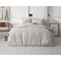 Sleeptime Dekbedovertrek Check it Grijs